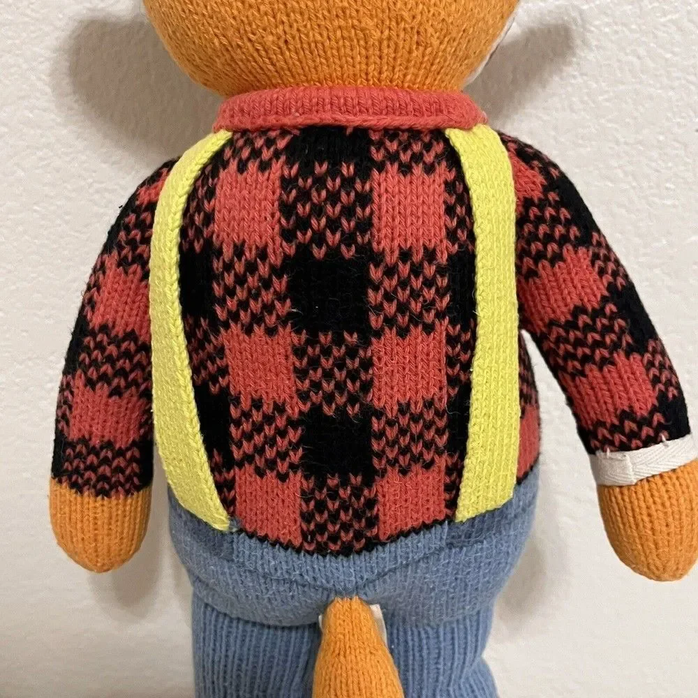 Cuddle + Kind Wyatt the Fox Plush Knit Handmade Doll Stuffed Animal 20